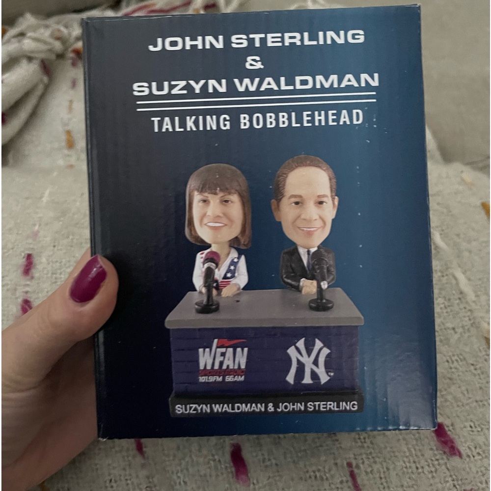 John Sterling Suzyn Waldman WFAN New York Yankees SGA Talking Bobblehead 8/19/22